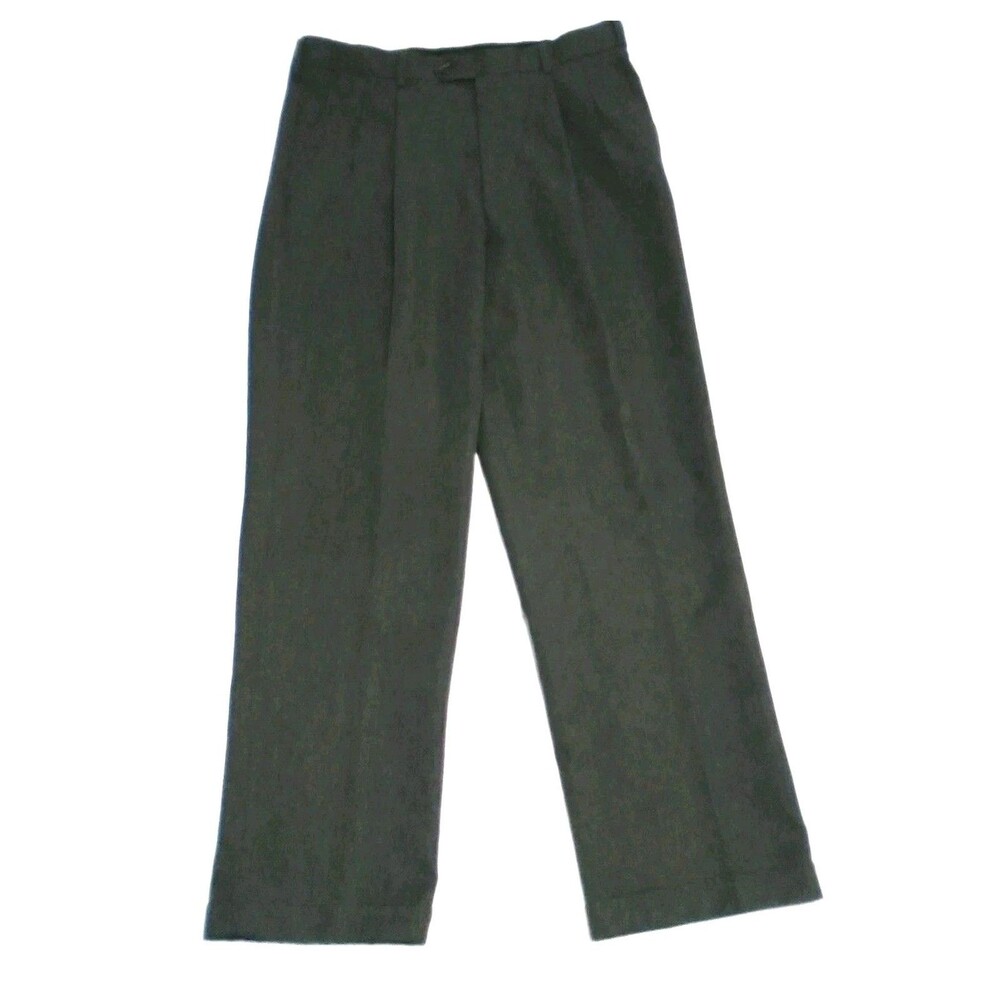 PERRY ELLIS PORTFOLIO MENS PANTS 34X32 BLACK LUXURY PERFORMANCE FORMAL DRESS